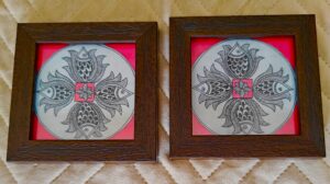 tea coasters set of 2