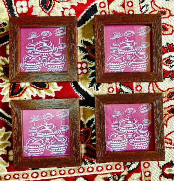 tea coasters set of 4